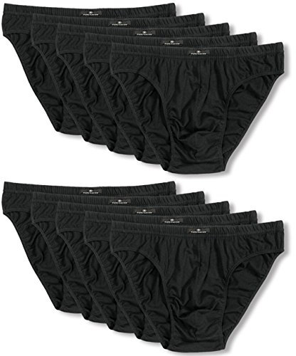 TOM TAILOR Herren Mini Slip 10er Pack - Black (9000) - L