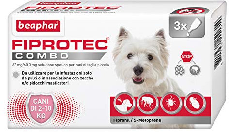 Beaphar 410.0110.002 Fiprotec Combo Cane Piccolo (2-10 kg) 3Pip, S