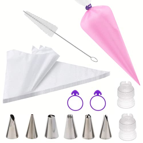36 pièces Poche a Douille Patisserie Kit, Douilles Patisserie, Ustensiles à Pâtisserie, DIY Patisserie Accessoire Kit, Professionnelle pour Décoration de Cupcake et Muffins Gâteaux