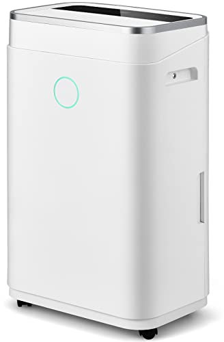 GOPLUS Deshumidificador 25L/Día con Tanque de agua 6,5L, Deshumificador de Humedad Hasta 30㎡, Temporizador 24 Horas y 2 Velocidades 3 Modos, Drenaje Automático o Manual, para Dormitorio Sótano Baño