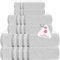 Casa Copenhagen Zero Twist, 6-teiliges Handtuchset aus 100% Baumwolle- Weiß, 600 g/m², 2Bade, 2Hand und 2Waschlappen aus ägyptischer Baumwolle, ultraweiche Luxushandtücher für Badezimmer