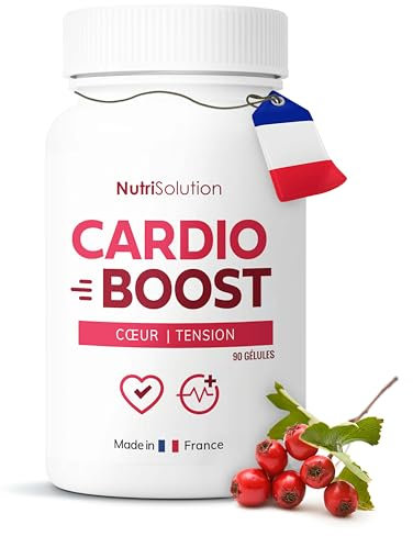 Cardio Boost : Formule Naturelle de Soutien Cardiovasculaire - Pour la Circulation, l'Energie et le Bien-Être Cardiaque - 90 gélules - Formulé par des Médecins par NutriSolution (1)