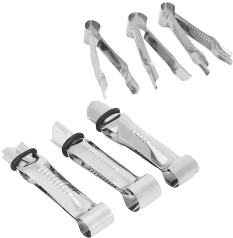 6pcs Fondant Crimper, clips de encaje de pastel de acero inoxidable Herramientas de hornear de bricolaje