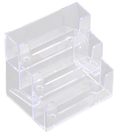 FACAIIO Estuche transparente para tarjetas de visita para exposiciones, organizador multicapa de plástico con rejillas de 1/2/3/4, 100 x 53 x 40 mm a 99 x 100 x 86 mm, 1 paquete