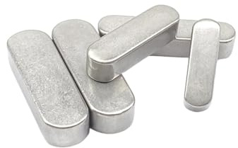 Slotted Cylindrical Pin 1~20pcs M3M4M5M6M8M10M12 304 A2-70 Stainless Steel Rectangle Round End Type A Parallel Flat Key Drive Shaft Roll Shaft Dowel Pin(M3x3x20mm-10pcs)