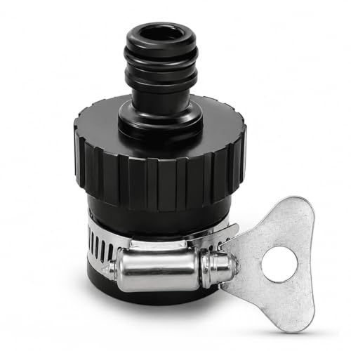 Yowfond Conector de manguera universal para grifo, adaptador de manguera de jardín y manguera de jardín con conexión de acero inoxidable, ideal para camping, autocaravana y conexión de agua de jardín