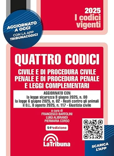 Quattro codici. Civile e di procedura civile, penale e di procedura penale e leggi complementari. Con App Tribunacodici