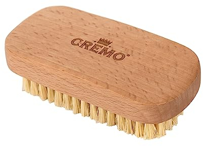 CREMO - Premium Beard Brush For Men - 100% Natural Sisal - Wood Handle to Shape and Style Facial Hair
