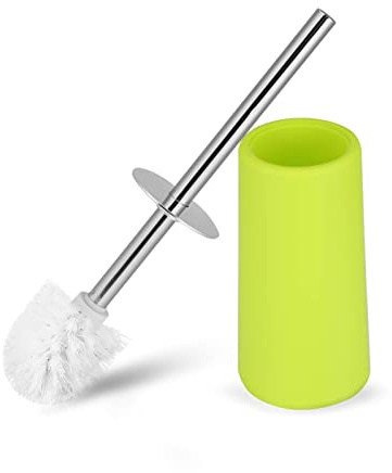 garsent escobillero baño y escobilla WC, DE Acero inoxidable Portátil de baño juego de escobillas para limpieza de cepillo con base para baño.
