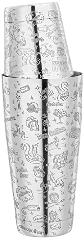 Cocktail Collabo TIN o TIN - Coctelera de acero inoxidable 304, con grabado