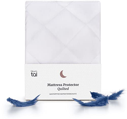 Blumtal Protector de Colchón Acolchado - Cubre Colchón Transpirable de Microfibra, 100% Poliéster, Funda para colchón Entre 25-27 cm de Altura, 90 x 190 x 30 cm