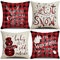 Bigqin Kissenbezug 45 x 45 cm, 4er Set, Quadratischer Deko für Schlafzimmer Sofa, Christmas Design