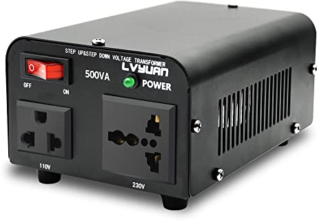 Yinleader Transformateur de tension 500 VA - Convertisseur de tension 500W 230 V vers 110 V / 110 V vers 230 V