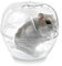 Andiker Hamster Badewanne Kunststoff transparenter Hamster Waschtisch, kleine Haustier Badewanne Container Sauna WC Box mit Schaufel für Hamster, Gerbil, Chinchilla, Goldener Seidenbär (L)