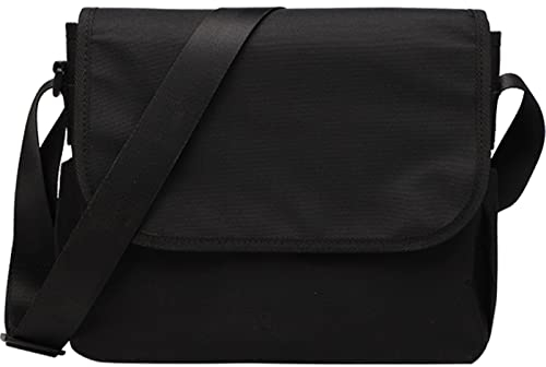 Lizbin Messenger Bag Crossbody Bag, Shoulder Bag Casual Cross Body Bag, Vintage Messenger Bag for Men Women, Water Resistant Crossbody Shoulder Bags for Work Business Office Travel (Black)