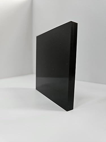 Fogli/LASTRE VETRO ACRILICO/ACRLIYC GLASS 8 MM - Formato CM: 5/10/15/20/25/30/35/40/45/50/55/60/65/70/75/80/85/90/95/100… (NERO, 25X25 CM)