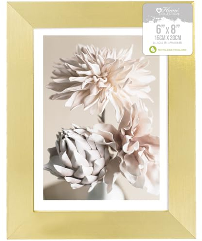 Home Collection Stylish Gold Photo Frame Table & Wall Display Glass Window Gift 6 x 8 15 x 20cm
