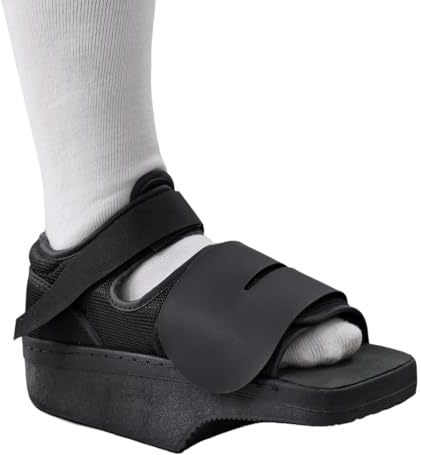 Lixinsunbu Chaussures de déchargement à l'avant-pied légères à roulement compensé pour orteils cassés, fracture métatarsienne, oignon, bout en marteau pour homme et femme (taille S)
