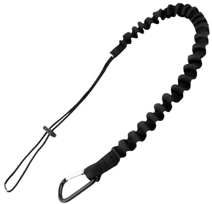 Cordón de herramientas con mosquetón resistente y extremo de bucle ajustable, 90 cm de longitud, límite de peso máximo de 8 kg, protección contra caídas, correa de seguridad para herramientas de