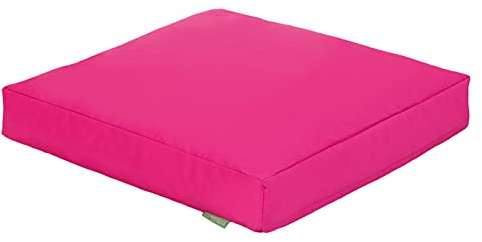 Gardenista Cojín de Suelo Acolchado, Medida 60 x 60 x 10 cm, Cojín Suelo Cuadrado, Cojines para Palets, Banco, Silla y Suelo, Asiento Cómodo Decorativo para Interior (1, Rosa)