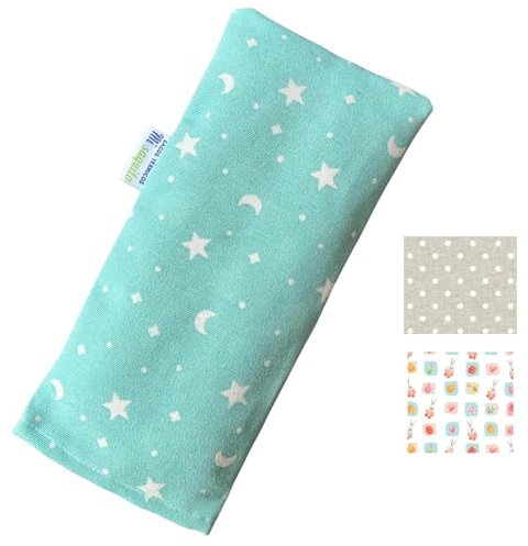 Saco Térmico de Semillas para Bebé 20x10 cm con Funda Lavable–Saquito Anticolicos para Microondas – Bolsa Térmica con Semillas de Trigo y Lavanda para Recién Nacido –Alivio Cólicos Bebé (B-JADE)