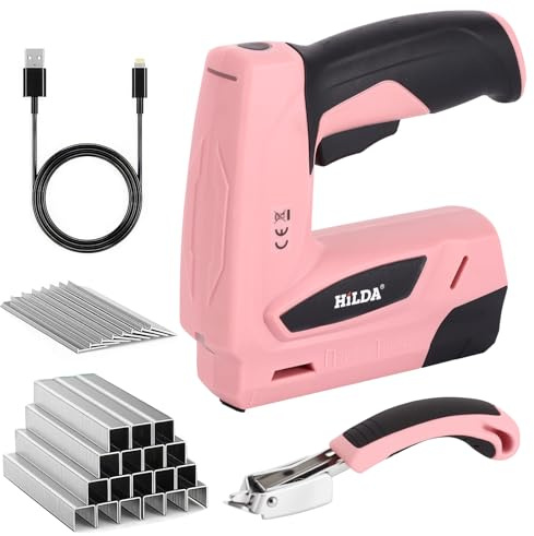OurLeeme Cordless Staple Gun, 2 in 1 Rechargeable with 2000 Pcs Staples