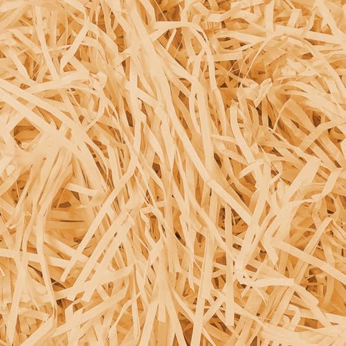 AOOSU 180 g strimlat silkespapper, kaki Raffia-fyllning för presentlådor, mjuka strimlor för att fylla och förpacka, fyllningspapper för jul födelsedag dekor