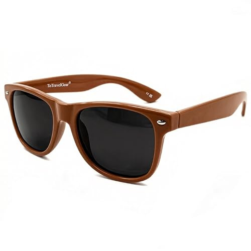 toTravelGear Polarized Sunglasses for Women Men Trendy Rectangle Sun Glasses for Driving Travelling Hiking UV Protection(Dark Brown)