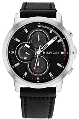 Tommy Hilfiger Multi Zifferblatt Quarz Uhr für Herren mit Edelstahl- oder Lederarmband