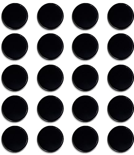 Qualsen Magnete per Frigo, Confezione da 20 Magneti per Frigorifero, Lavagna Magnetica Resistente, Magneti per Armadietto, Magneti per Ufficio (Nero)