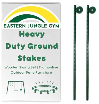 Eastern Jungle Gym Swing Set Anchors, 20” Solid Steel Rebar, Set of Two