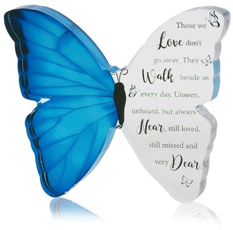 Sympathy Gift Bereavement Gifts Personalised Memorial Gift Butterfly Shaped Acrylic Condolence Table Decorations, Grave Decorations, Remembrance Gifts For Loved One