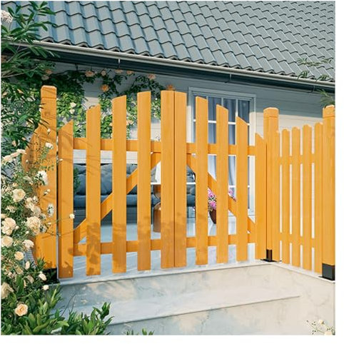 Heavy Duty Anti Sag Outdoor Garden Gate for Entrance Park and Square Fence Easy Installation Yellow 90x120cm