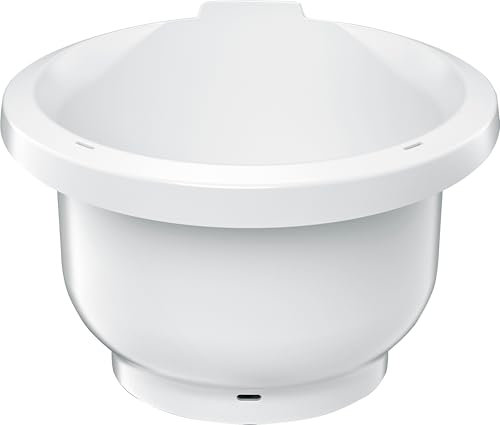Bosch Kunststoff-Rührschüssel MUZS6KR, mit Deckel und Griffen, 5,5 L Fassungsvermögen, BPA-frei, flexibel, für Bosch Küchenmaschinen Serie 6, Weiß
