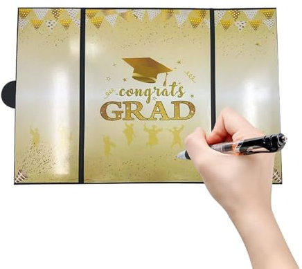 Libro per firme per lauree, libro degli ospiti per laureati 2025, album di memoria per autografi universitari per scuola superiore