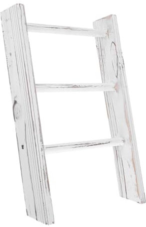 Cabilock Échelle Porte-Serviettes pour Salle De Bain Décoration Rustique Support pour Torchons Étagère Compacte Organisateur Polyvalent