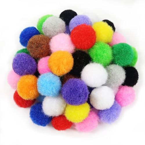 TOAOB 50 Piezas Pompones Manualidades Creativas de Color de 2 cm Bolas de Fieltro Pompones Para Bricolaje Suministros Decoraciones Costura Guirnaldas y Flecos