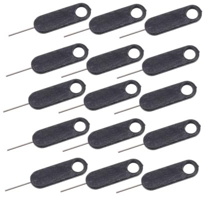 SHINEOFI Agujas para Extraer Tarjetas Sim Herramienta Portátil Material de Aleación de Aluminio 15 Piezas Compatible Móviles Extraer Bandejas Sim