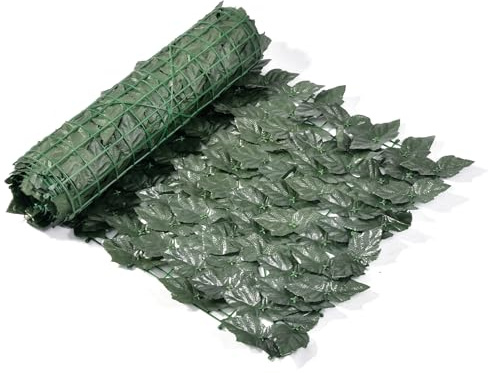 Fyrdyn Fondo de hierba verde | Valla de hoja de uva artificial Valla de privacidad Coberturas de pantalla | Decoración de paneles de valla para interiores y exteriores para fiestas, bodas, accesorios