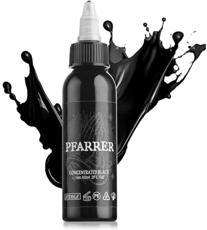 PFARRER Inchiostro nero 2oz (60ml) Concentrato di colore standard professionale Inchiostro nero TI7003-60-002
