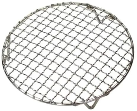 Runt grillställ i rostfritt stål 15 60 cm kylgrill för utomhuscamping grillstöd idealiskt för grillning och bakning (38 cm)