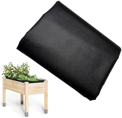 Generisch Rivestimento per piante, tappetino protettivo nero in tessuto non tessuto, come ricambio per vasi, per giardino, terrazza, balcone