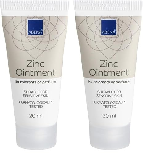 ABENA Antiseptic Zinc Ointment Cream | 20ml | Antiseptic Cream | Nourishing and Soothing Wound Healing Cream | No Fragrance Wound Healing Ointment | Protective Barrier Antiseptic Cream (Pack of 2)