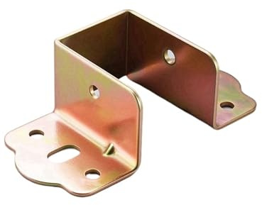Soporte de viga cama en forma U, soportes riel, conector fijo madera, bisagras esquina, gancho, herrajes for muebles(10pcs 32mm yellow)