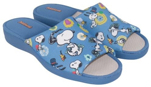 DeValverde Zapatillas de Verano de Casa Mujer con Estampado Divertido – Pantuflas Cómodas y Transpirables | Suela Antideslizante y Cuña Ligera (38)