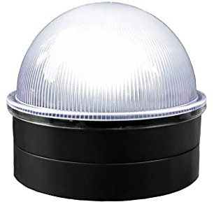 Classy Caps CH2233B Summit Chain Link Solar Post Cap, Black – High Output LED, Fits 1-7/8, 2, 2-2/8,2.5, 2-7/8,3 Diameter Posts, Easy DIY, Brilliant White Light, Ideal for Chainlink Fence Posts