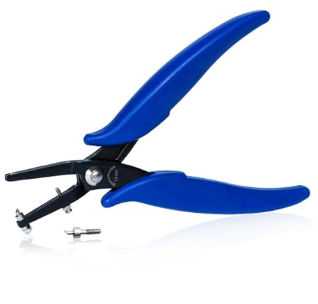 SPEEDWOX Metal Hole Punch Pliers for Jewelry 1.8 mm Diameter Round Hole Sheet Metal 0.5 mm Thick 6 Inches Precision Fine Pliers Jewelry Making Tool Craft Beading Hobby