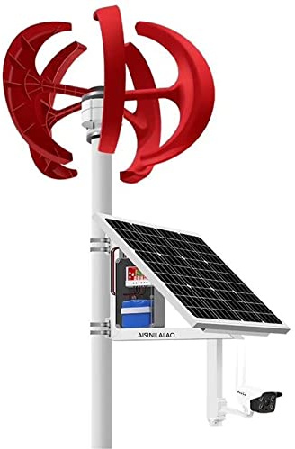 Vertikal vindkraftverk, 10000W 220V 12V 24V 48V 3 Fas 5 Blad Hemanvändning av vindkraftverk Lågt brus för trädgårdshem, med styrenhet,220v