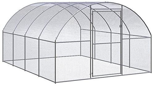 LAPOOH Outdoor-Hühnerstall, Kaninchenstall, Legenester Für Hühner, Hühnerhaus, 3x4x2 m Verzinkter Stahl -at