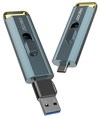 OSCOO 512GB SSD Externo USB-C/A 2100MB/s para iPhone